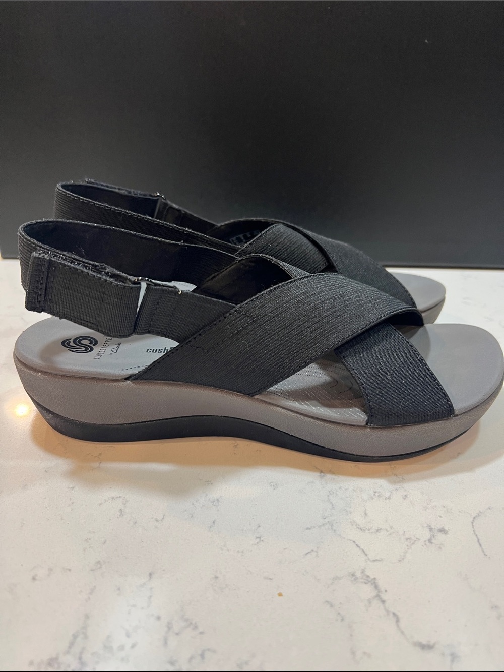 Clarks Cloudstepper Black Arla Kaydin Sandals Size 8 - Picture 11 of 16